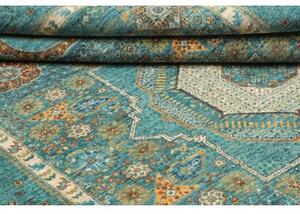 Tappeto Kairo Stilizzato Verde Petrolio Beige 169x240 Cm