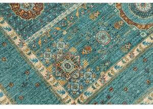 Tappeto Kairo Stilizzato Verde Petrolio Beige 169x240 Cm