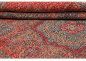Tappeto Kairo Stilizzato Rosso Mattone Blu Petrolio 175x240 Cm