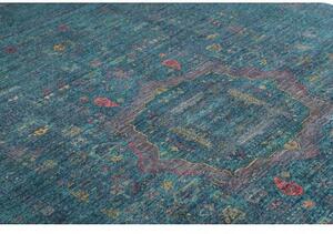Tappeto Kairo Stilizzato Verde Petrolio Blu 210x294 Cm