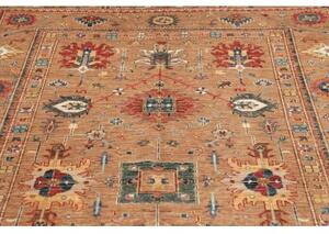 Tappeto Kazak Fine Stilizzato Ocra Blu 171x236 Cm