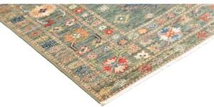Tappeto Kazak Fine Geometrico Verde Salvia Beige 105x151 Cm