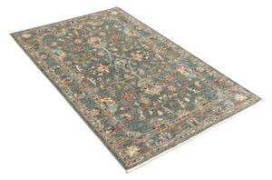 Tappeto Zigler Fine Floreale Blu Petrolio Grigio 97x154 Cm