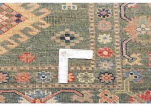 Tappeto Kazak Fine Geometrico Verde Salvia Beige 105x151 Cm