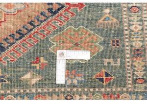 Tappeto Kazak Fine Stilizzato Verde Petrolio Beige 102x148 Cm