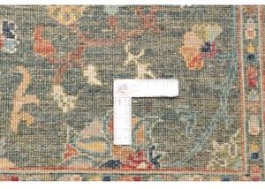 Tappeto Zigler Fine Floreale Blu Petrolio Grigio 97x154 Cm