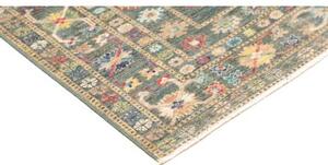Tappeto Kazak Fine Geometrico Verde Petrolio Beige 125x181 Cm