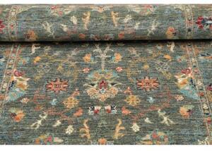 Tappeto Zigler Fine Floreale Blu Petrolio Grigio 97x154 Cm
