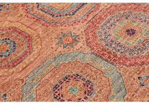 Tappeto Kairo Stilizzato Marrone Rossiccio Ocra 82x125 Cm