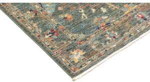 Tappeto Zigler Fine Floreale Blu Petrolio Grigio 97x154 Cm