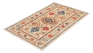 Tappeto Kazak Fine Stilizzato Beige Blu 79x123 Cm