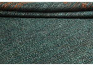 Tappeto Cromopura Geometrico Verde Petrolio Rame 246x307 Cm