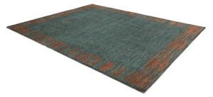 Tappeto Cromopura Geometrico Verde Petrolio Rame 246x307 Cm