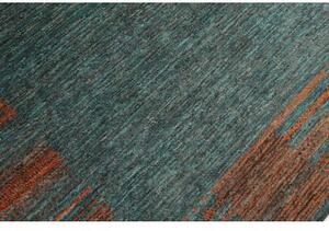 Tappeto Cromopura Geometrico Verde Petrolio Rame 246x307 Cm