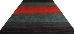 Tappeto Cromopura Geometrico Blu Petrolio Rosso 249x337 Cm