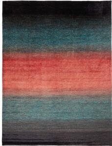 Tappeto Cromopura Geometrico Blu Petrolio Rosso 249x337 Cm