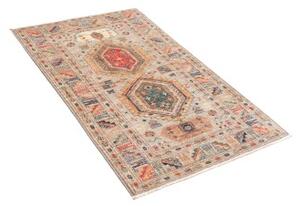 Tappeto Kazak Fine Stilizzato Beige Rosso 77x128 Cm
