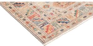 Tappeto Kazak Fine Stilizzato Beige Rosso 77x128 Cm