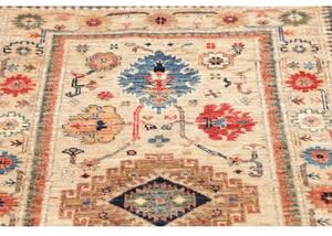 Tappeto Kazak Fine Stilizzato Beige Blu 80x122 Cm