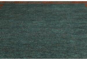 Tappeto Cromopura Geometrico Verde Petrolio Rame 246x307 Cm