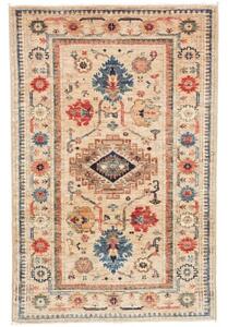 Tappeto Kazak Fine Stilizzato Beige Blu 79x123 Cm