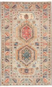 Tappeto Kazak Fine Stilizzato Beige Rosso 77x128 Cm
