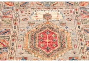 Tappeto Kazak Fine Stilizzato Beige Rosso 77x128 Cm