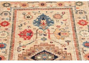Tappeto Kazak Fine Stilizzato Beige Blu 79x123 Cm