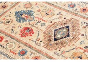 Tappeto Kazak Fine Stilizzato Beige Blu 79x123 Cm