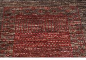 Tappeto Cromopura Geometrico Rosso Scuro Marrone Corsia 81x254 Cm