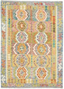 Tappeto Kilim Geometrico Multicolore Azzurro 129x182 Cm