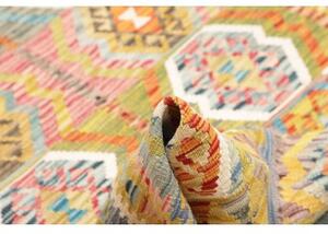 Tappeto Kilim Geometrico Multicolore Azzurro 129x182 Cm