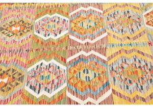 Tappeto Kilim Geometrico Multicolore Azzurro 129x182 Cm