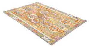 Tappeto Kilim Geometrico Multicolore Azzurro 129x182 Cm