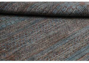 Tappeto Cromopura Geometrico Marrone Azzurro 134x207 Cm