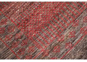 Tappeto Cromopura Geometrico Rosso Scuro Marrone Corsia 81x254 Cm