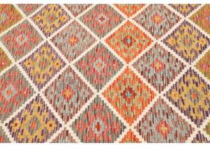 Tappeto Kilim Geometrico Rosso Beige 133x183 Cm