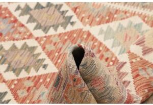 Tappeto Kilim Geometrico Rosso Mattone Avorio 125x195 Cm