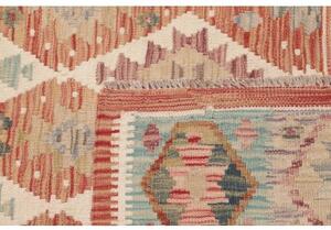 Tappeto Kilim Geometrico Rosso Mattone Avorio 125x195 Cm