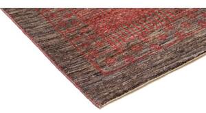 Tappeto Cromopura Geometrico Rosso Scuro Marrone Corsia 81x254 Cm