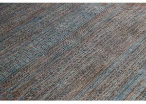 Tappeto Cromopura Geometrico Marrone Azzurro 134x207 Cm
