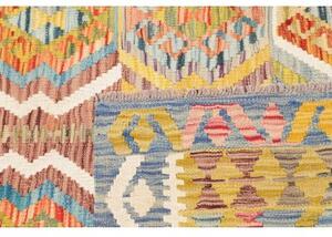 Tappeto Kilim Geometrico Multicolore Azzurro 129x182 Cm