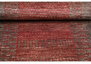 Tappeto Cromopura Geometrico Rosso Scuro Marrone Corsia 81x254 Cm