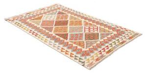 Tappeto Kilim Geometrico Avorio Arancione 117x179 Cm