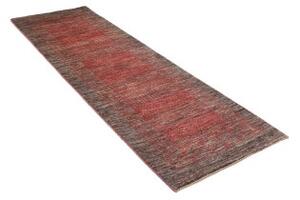 Tappeto Cromopura Geometrico Rosso Scuro Marrone Corsia 81x254 Cm