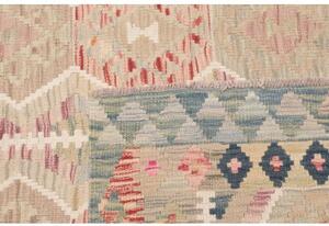 Tappeto Kilim Geometrico Beige Blu 121x192 Cm