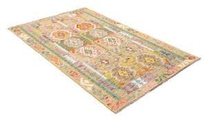 Tappeto Kilim Geometrico Beige Multicolore 121x182 Cm