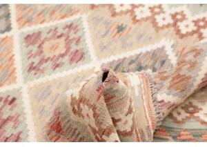 Tappeto Kilim Geometrico Beige Rosso Mattone 123x186 Cm
