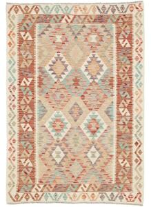 Tappeto Kilim Geometrico Beige Terracotta 124x175 Cm