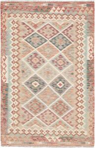 Tappeto Kilim Geometrico Beige Rosso Mattone 123x186 Cm